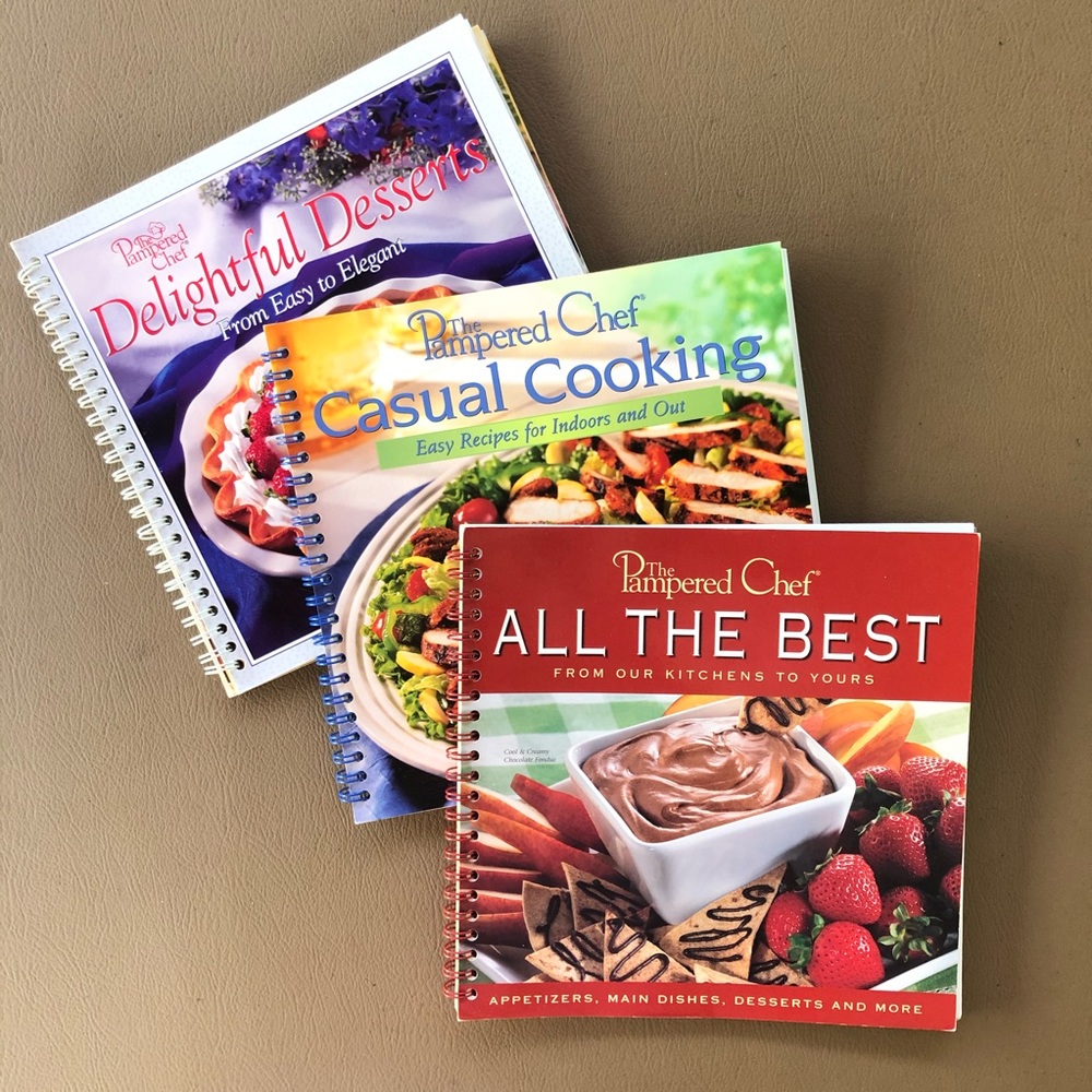 Set of three (3) Pampered Chef Cookbooks